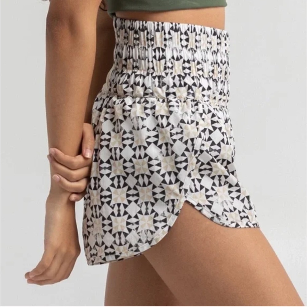 Free People The Way Home Patterned Shorts